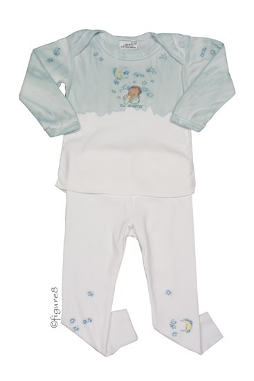 Long Sleeve Tie-Dye Baby Boy Outfit (Blue Mc Dreamy)
