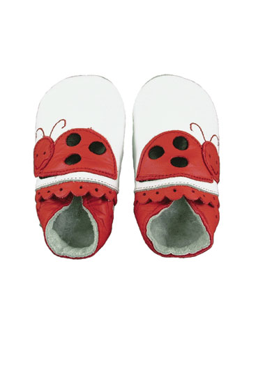 Bobux Original Lady Bug Baby Shoes (Red/White)