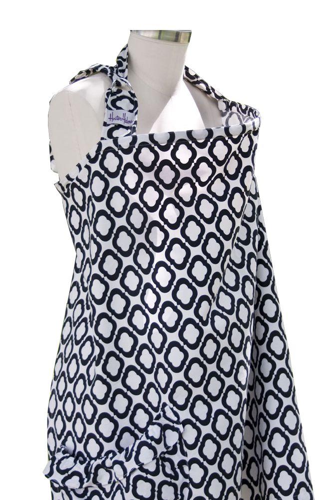 Hooter Hiders Nursing Cover with Ruffle Detail (Quatrefoil)