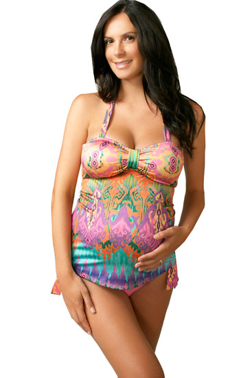 Carrie 2-Piece Maternity Tankini (Tropical Tribe)