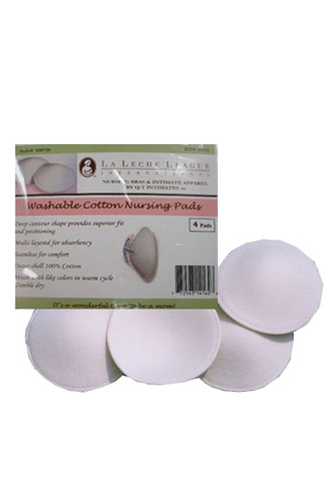 La Leche Washable Cotton Nursing Pads (2 pair) (White)
