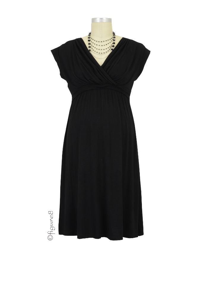 Belle Maternity & Nursing Dress (Black)