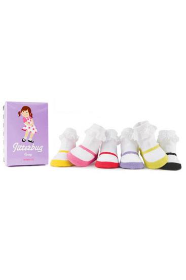 Trumpette Jitterbug Jenny Baby Socks -6 pairs (Assorted Colors)