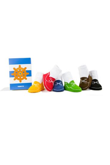 Trumpette Skipper Boat Baby Socks -6 pairs (Assorted Colors)
