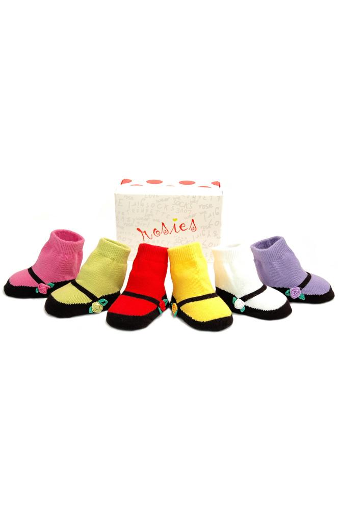 Trumpette Rosies Baby Socks-6 pairs (Multi-color)