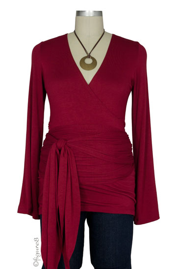 The Bella Wrap Around Maternity Top (Scarlet)