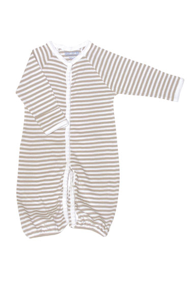 Nature's Nursery Organic Baby Convertible Gown (Stripe)