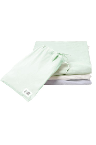 Under the Nile Organic Fitted Crib Sheet w/ Bag (Sage)