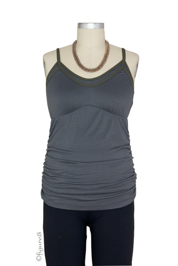 D&A Ruched Nursing Camisole (Smoke)