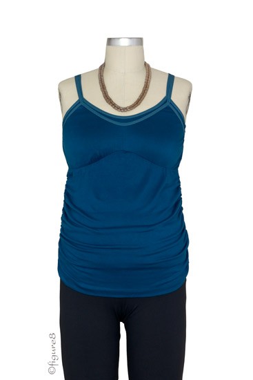 D&A Ruched Nursing Camisole (Teal)
