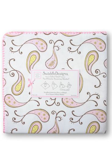 Swaddle Designs Ultimate Receiving Blanket (Pastel Pink Paisley)
