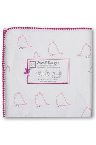 Swaddle Designs Ultimate Receiving Blanket (Pink Chickies)