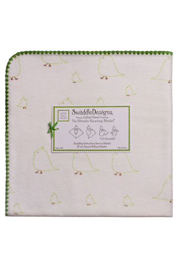 Swaddle Designs Ultimate Receiving Blanket (Kiwi Chickies)