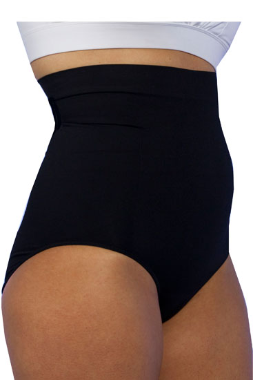 High Waist Post Baby Panty for Postpartum Recovery in Black by UpSpring