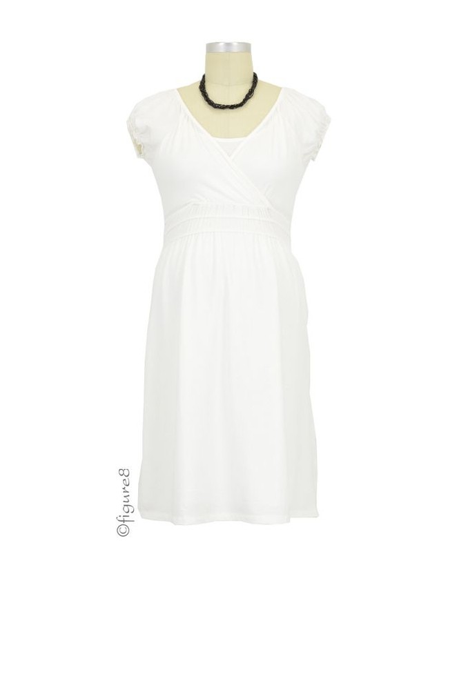 Anna Jane Nursing Dress (Off White)