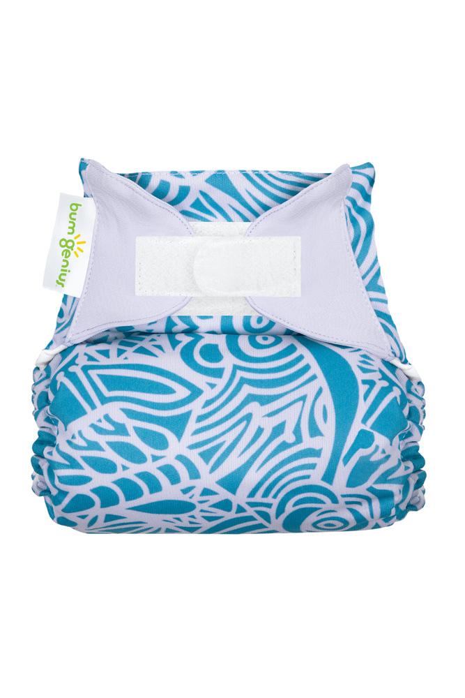 bumGenius 4.0 One-Size Cloth Diaper-Artist Series (Retail Therapy (Blue Print))