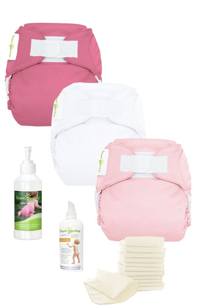 bumGenius 4.0 Baby Cloth Diaper 6-pc Starter Kit (Girl)