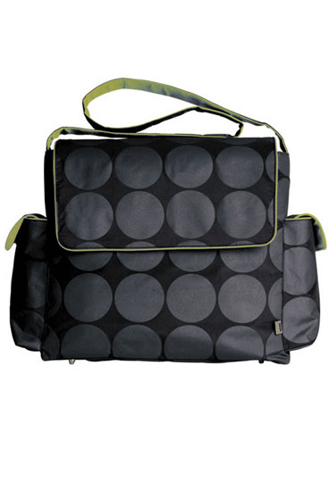 OiOi Messenger Dot Diaper Bag (Dot with Lime)