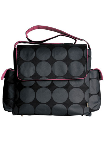 OiOi Messenger Dot Diaper Bag (Dot with Pink)