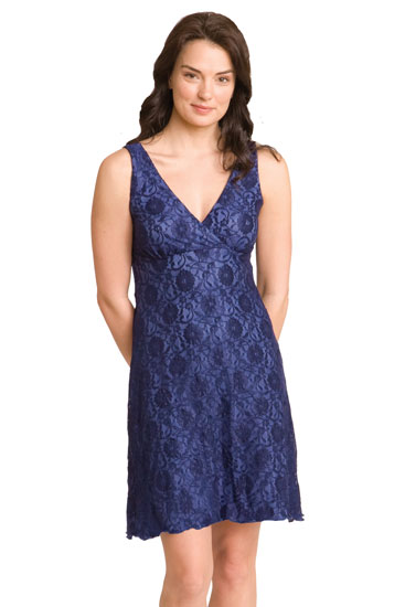 Majamas Lacey Sleepy Dress (Blue Lace)