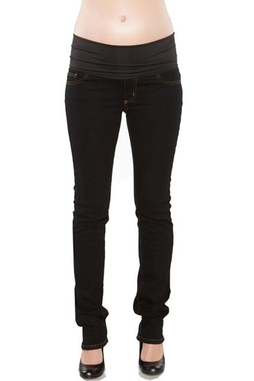 MA Belly Support Skinny Maternity Jeans (Black)