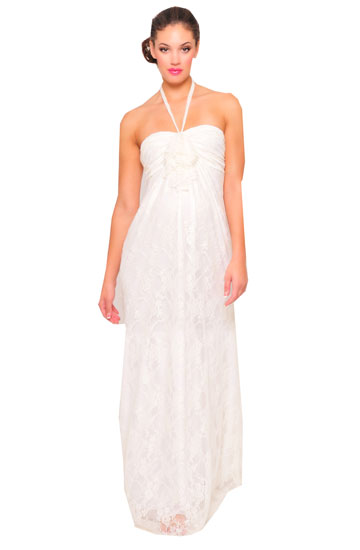 Ginnifer Lace Maternity Gown (Ivory)
