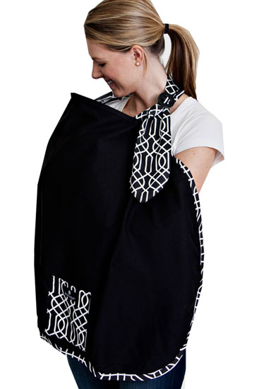 Balboa Baby Nursing Cover (Black w/ Geo Trim)