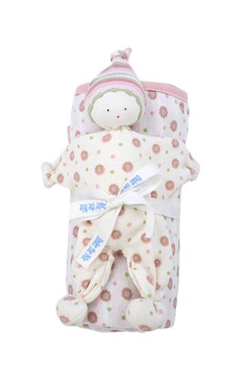 Under the Nile Receiving Blanket & Baby Buddy Set (Pink)