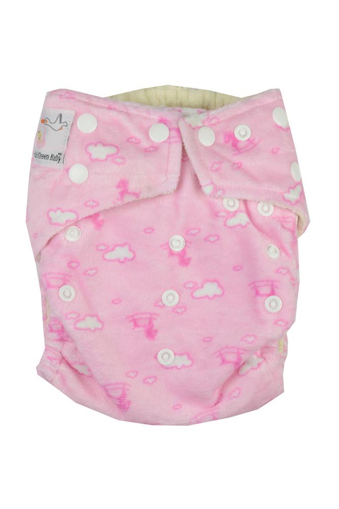 Kawaii Bamboo Minky Mom Collection Cloth Diapers (Pink Rocking Horse)