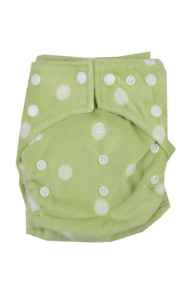 Kawaii Bamboo Minky Mom Collection Cloth Diaper (Green Tea)