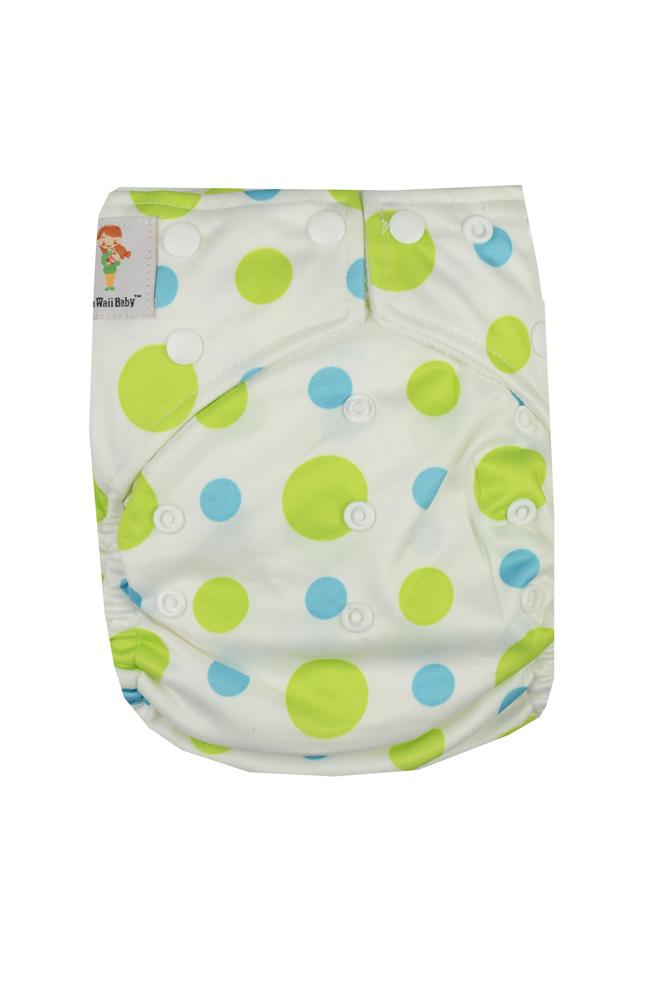 Kawaii Goodnight Heavy Wetter Cloth Diapers (Lime Dotty)