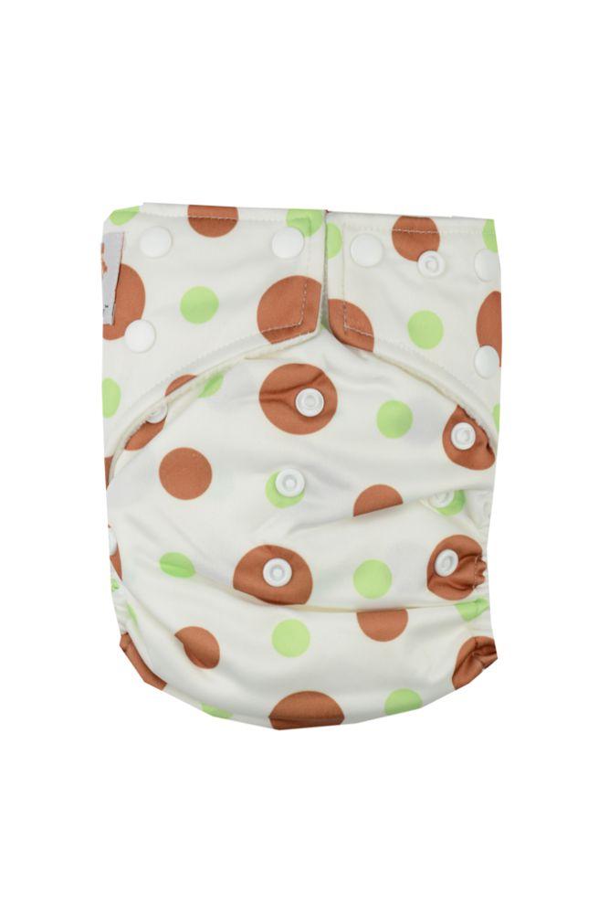 Kawaii Goodnight Heavy Wetter Cloth Diapers (Brown Dotty)