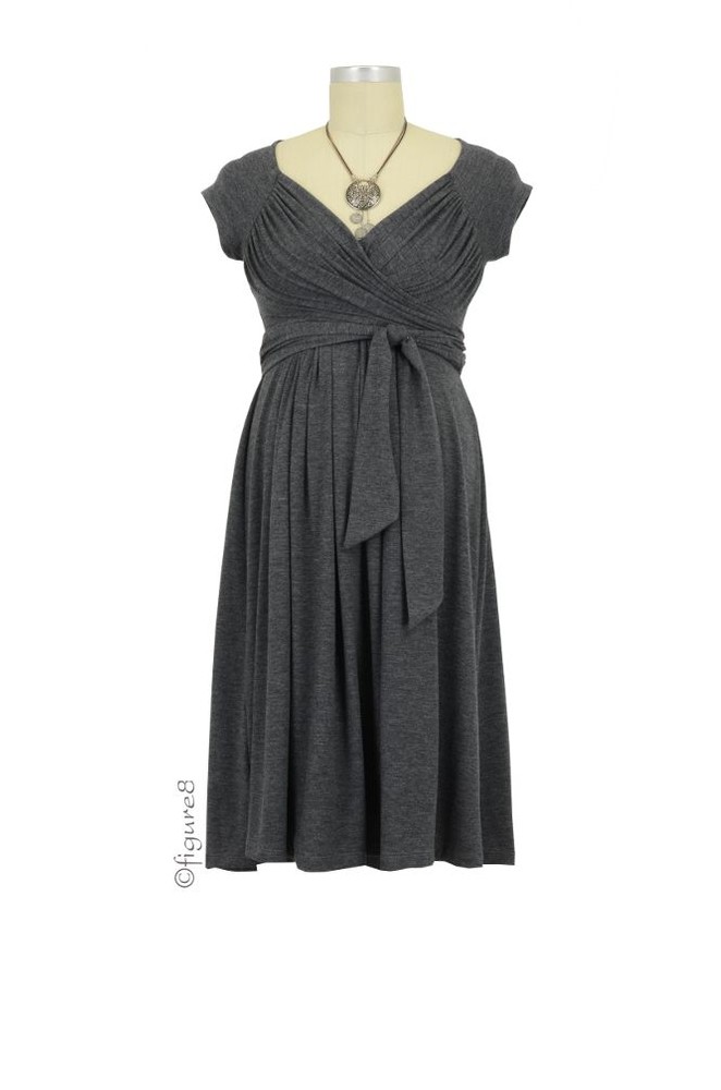 Stella Lycra Maternity Dress (Charcoal)