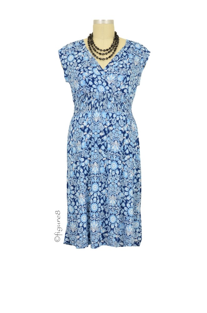 Jacinda D&A Nursing Dress (Blue Print)