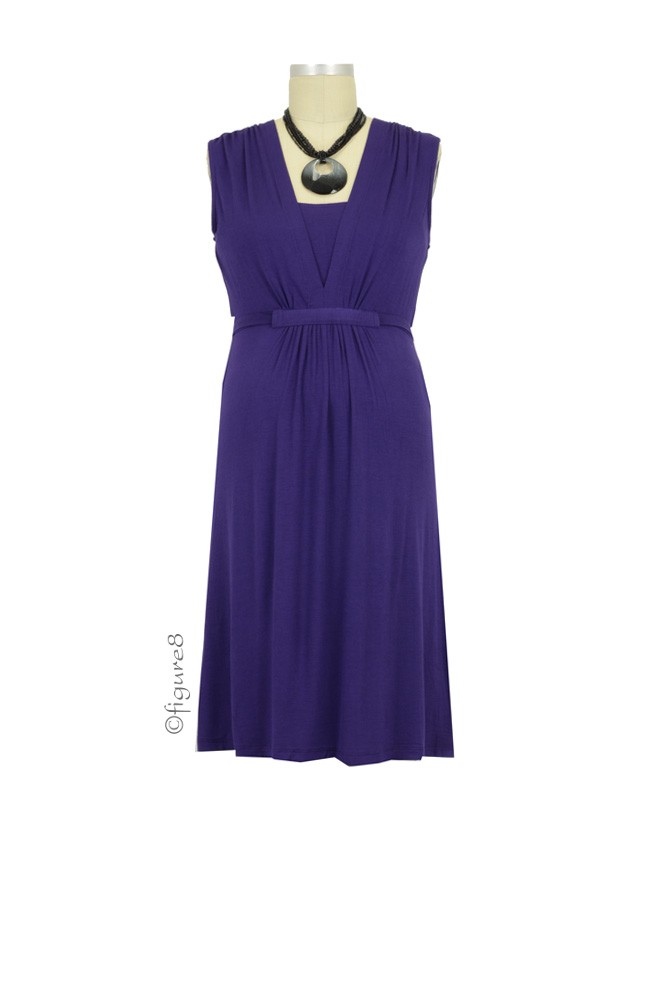 Tunnel Nursing Dress (Indigo Purple)