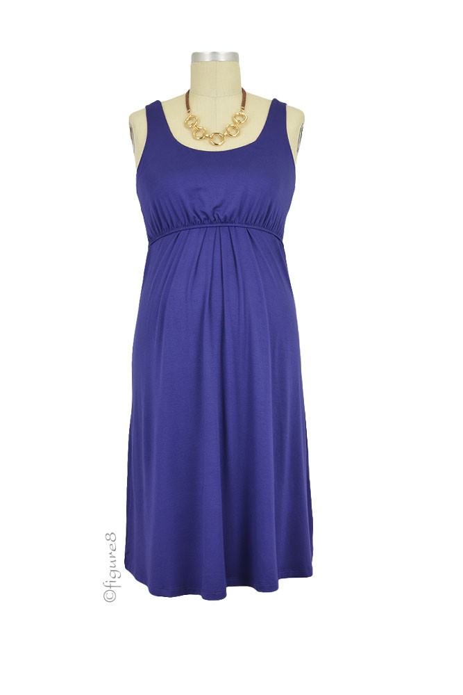 Ying Anytime Sleeveless Nursing Dress (Purple Blue)