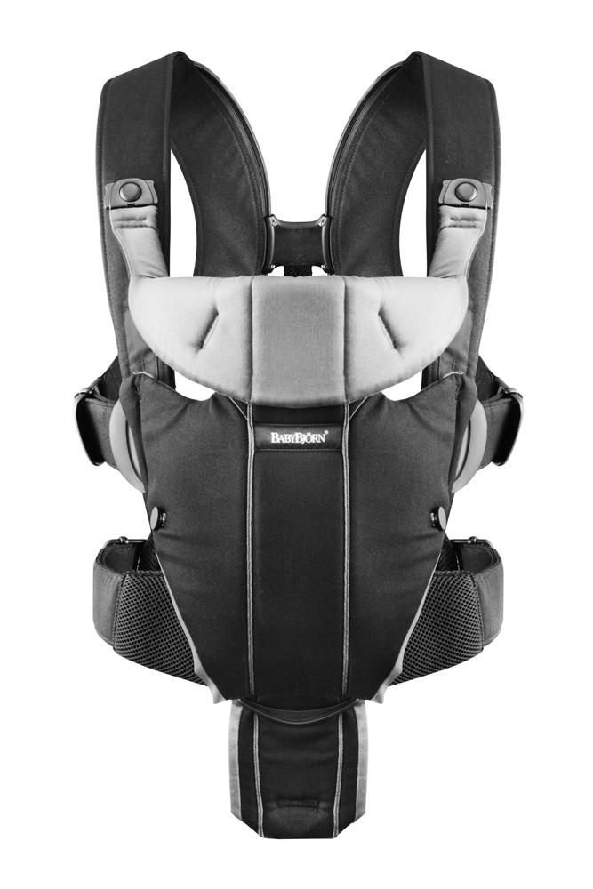 BabyBjorn Baby Carrier Miracle Soft Cotton Mix (Black/Silver)