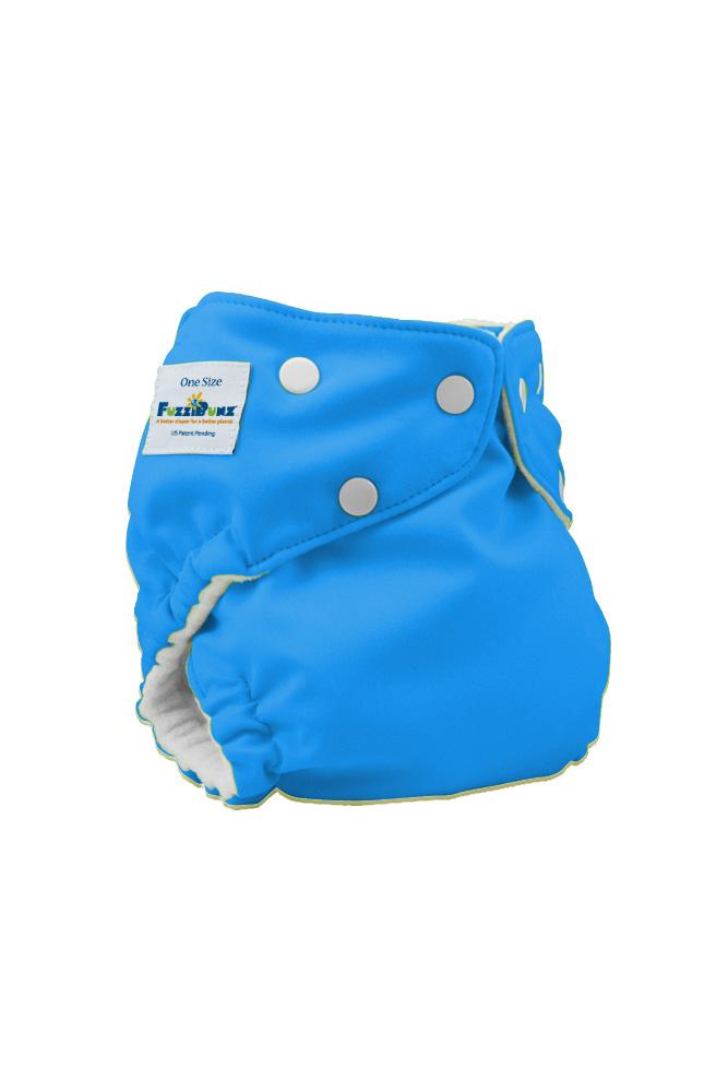 FuzziBunz Elite One-Size Cloth Diapers (Light It Up Blue)