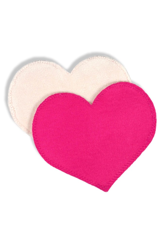 Bamboobies Heart Shaped Nursing Pads (Hot Pink or Pale Pink)
