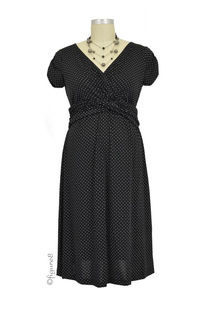 Hillary Luxe Jersey Nursing Dress (Dot)