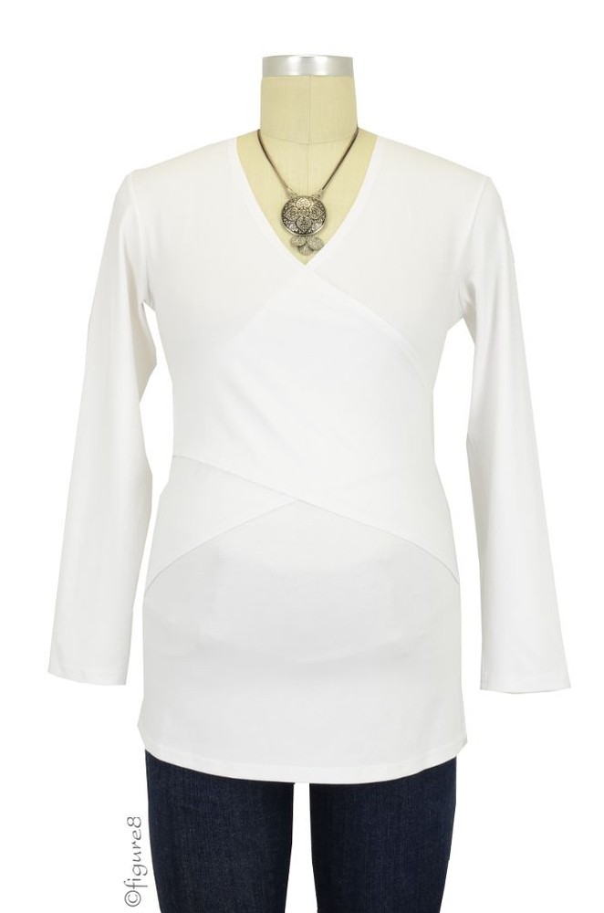 Embrace Nursing Top - Long Sleeve (White)