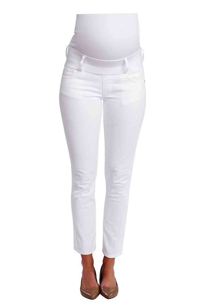 Skinny Ankle Maternity Jeans (White)