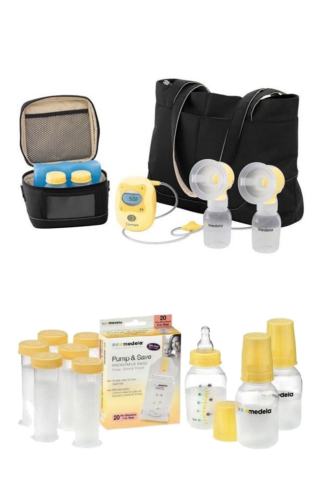 Medela Freestyle HandsFree Double Breastpump & Feeding Set Package (Tote)