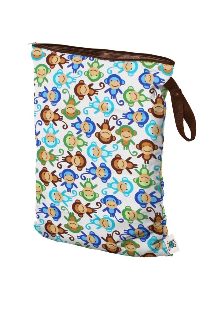 Planet Wise Large Wet Bag (Monkey Fun)