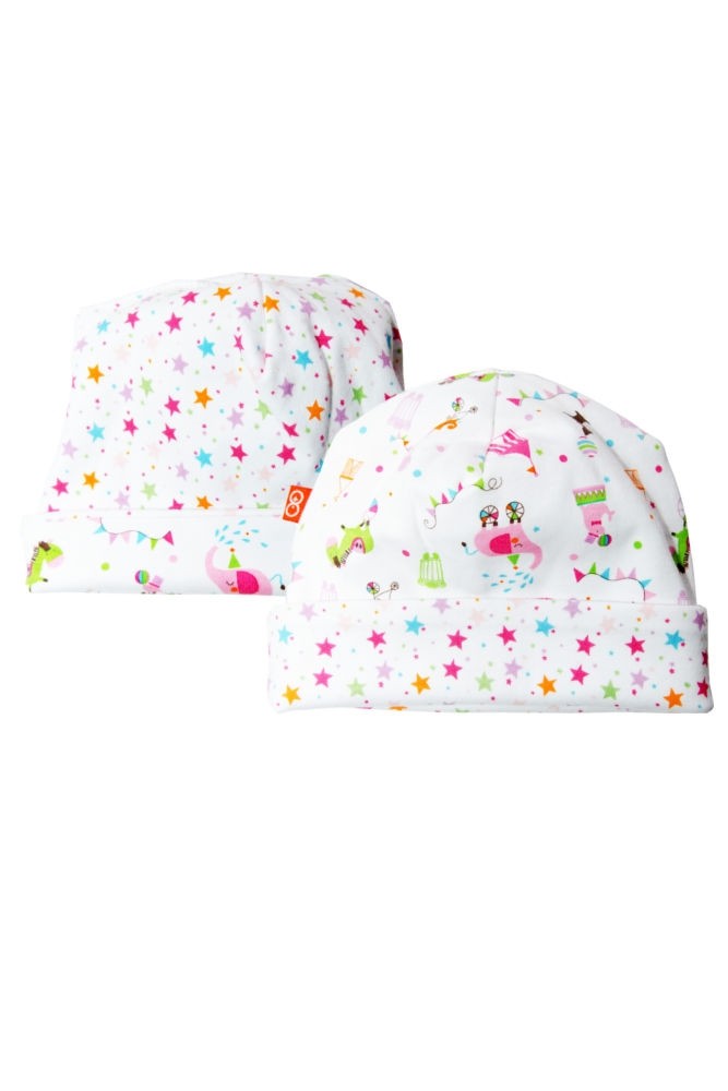 Magnificent Baby Reversible Baby Girl Cap (Circus/Stars)