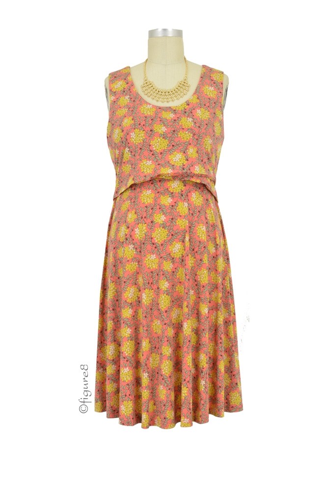 Chloe Cross Empire Nursing Dress (Summer Floral Print)