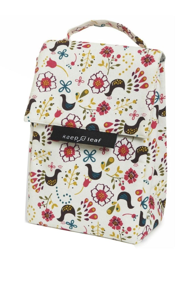Keep Leaf Insulated Organic Lunch Tote (Birds)