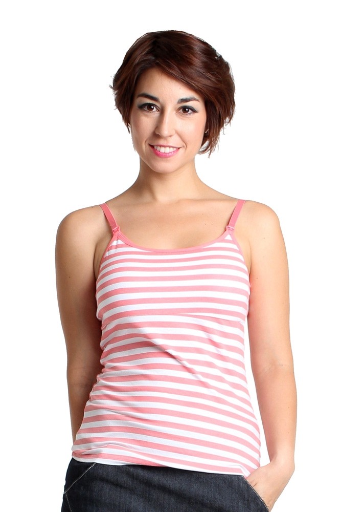 Immy Padded Nursing Camisole (Pink Stripe)