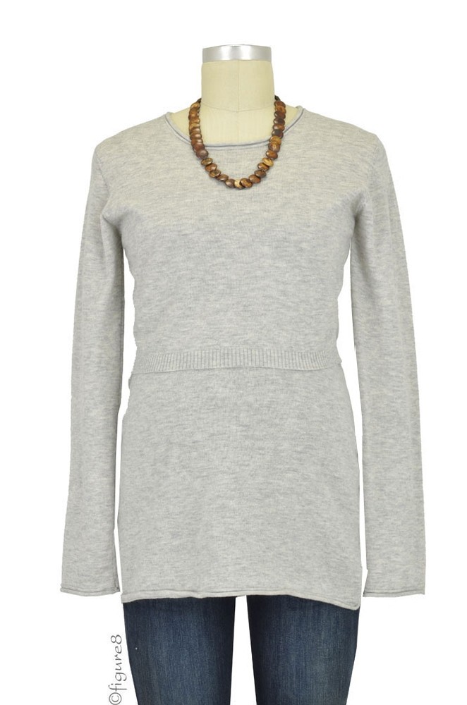 Boob Designs Merino Wool Nursing Sweater (Grey Melange)