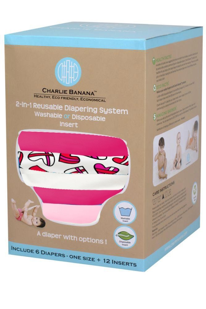Charlie Banana® 2-in-1 Reusable Diapers - 6 Pack (Kate)
